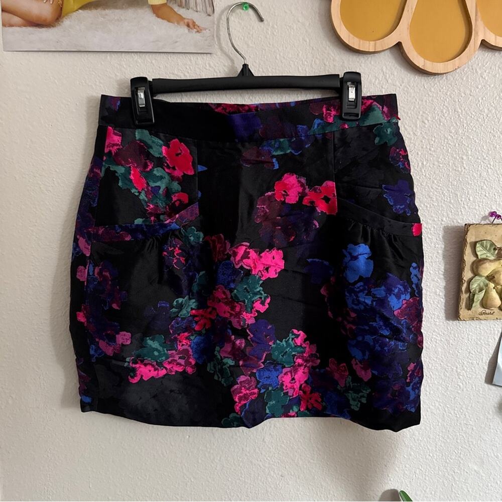Tibi Floral Silk Mini Skirt 8